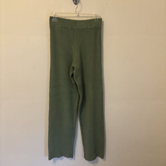 Women's Sweater Set Tank Cropped Pants Thick Knit S‎ Green Old Money Tea N Rose - Picture 5 of 7